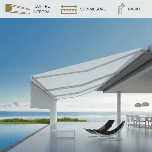 KYMA - Store banne avec lambrequin enroulable